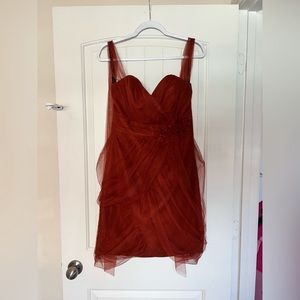 Alfred Angelo Cayenne Brown Tulle Dress Size 8